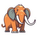 Cute elephant with large tusk