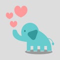 Cute elephant in love Royalty Free Stock Photo