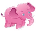 Cute Elephant pink Royalty Free Stock Photo