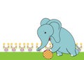 Cute elephant playing ball Royalty Free Stock Photo