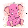 cute elephant vector illustration