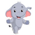 Cute elephants cartoon