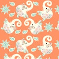 Cute elephants seamless pattern and seamless pattern in swatch m