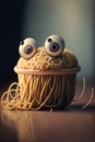 Embroidered spaghetti monster, generative ai