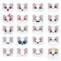 Cute emoticons set Royalty Free Stock Photo