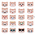 Cute emoticons set Royalty Free Stock Photo