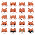 Cute emoticons set Royalty Free Stock Photo