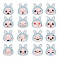 Cute emoticons set Royalty Free Stock Photo