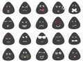 Cute Emotion Icons Vector Set