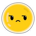 Cute emotionless emoji icon Vector Royalty Free Stock Photo