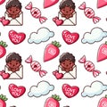 cute endless pattern about love
