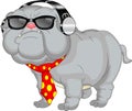 Cute english bulldog cartoon