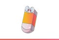 Cute Eraser Emoji Depressed.