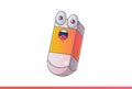 Cute Eraser emoji Shocked.