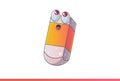 Cute Eraser Emoji shocked.