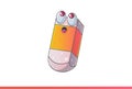 Cute Eraser Emoji thinking.