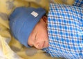 Eurasian newborn baby sleeping Royalty Free Stock Photo
