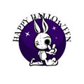 Cute evil rabbit halloween woodoo sewing toy