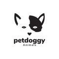 Cute face boston terrier dog logo design vector graphic symbol icon sign illustration creative idea Royalty Free Stock Photo