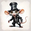 Cute face rat mouse young juvenile delinquent nuisance Royalty Free Stock Photo