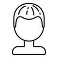 Cute face wig icon outline vector. Coloration fake