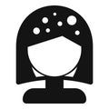 Cute face wig icon simple vector. Coloration fake