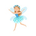 Cute Fairy With Chaplet Girly Cartoon Character