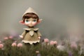 cute fairy on grass, 3 d illustration, digital art