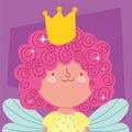 cute fairy wearing crown
