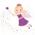 Cute fairytale purple stars shining