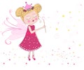 Cute fairytale soap bubbles vector background