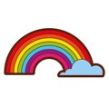 Cute fantacy rainbow icon Royalty Free Stock Photo