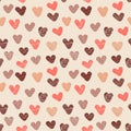 Love hearts seamless pattern Royalty Free Stock Photo