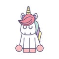 Cute fantasy unicorn icon