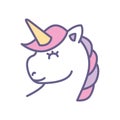 Cute fantasy unicorn icon