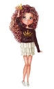Cute fashion princess with curled hairs Royalty Free Stock Photo