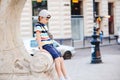 Cute fashionable boy walking the city.Summer fashion. Stylish handsome boy enjoying summer vacation Royalty Free Stock Photo