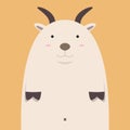 Cute fat big goat