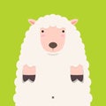 Cute fat big lamb