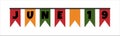 Cute festive flags bunting with word June 19 for Juneteenth - traditional African American freedom, emancipation day Royalty Free Stock Photo