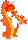 Cute fire dragon cartoon