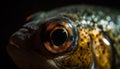 Cute fish looking at camera, underwater, in tropical saltwater generated by AI