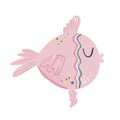 Cute fish vector characters. Colorful tropical fish vector illustration. Sea fish isolated on white background Royalty Free Stock Photo