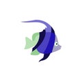 Cute fish vector illustration icons set. Fish flat style vector illustration. Fish icons isolated. Tropical fish, sea Royalty Free Stock Photo