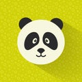 Cute flat panda. Vector illustration.