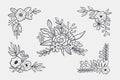 Cute Floral Hand-Drawn Clipart Set