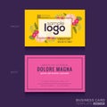 Cute Floral pattern Business card name card design