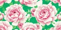 Cute floral pattern in the small flowers. Seamless vector texture. Elegant template for fashion prints, green background Royalty Free Stock Photo