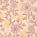 Cute floral seamless pattern background