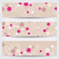 Cute floral web banners Royalty Free Stock Photo